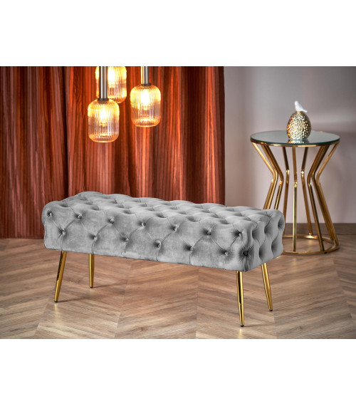 ATHENA ławka popielaty / złoty (1p1szt)