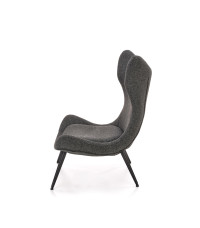 ATLANTIS fotel wypoczynkowy antracytowy / czarny