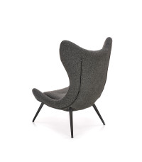 ATLANTIS fotel wypoczynkowy antracytowy / czarny