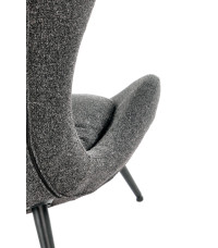 ATLANTIS fotel wypoczynkowy antracytowy / czarny