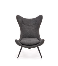 ATLANTIS fotel wypoczynkowy antracytowy / czarny