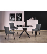 AVELAR blat - czarny / biały, stelaż - czarny (2p1szt)