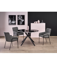 AVELAR blat - czarny / biały, stelaż - czarny (2p1szt)