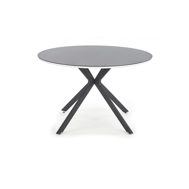 AVELAR blat - czarny / biały, stelaż - czarny (2p1szt)