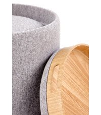 AVIKO zestaw 2 puf, jasny popiel (1p1szt)