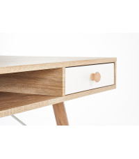 B34 biurko dąb sonoma-biały (2p1szt)