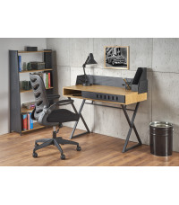 B43 biurko dąb złoty / czarny (1p1szt)