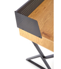 B43 biurko dąb złoty / czarny (1p1szt)