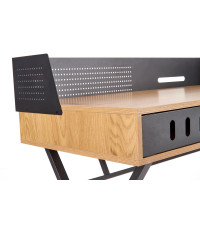 B43 biurko dąb złoty / czarny (1p1szt)