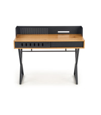 B43 biurko dąb złoty / czarny (1p1szt)