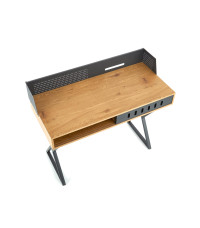 B43 biurko dąb złoty / czarny (1p1szt)