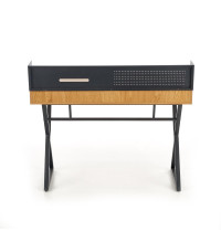 B43 biurko dąb złoty / czarny (1p1szt)