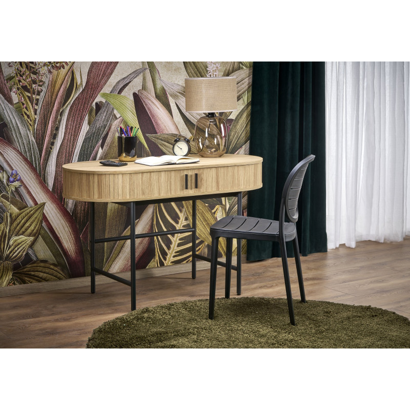 B51 biurko naturalny / czarny (1p1szt)