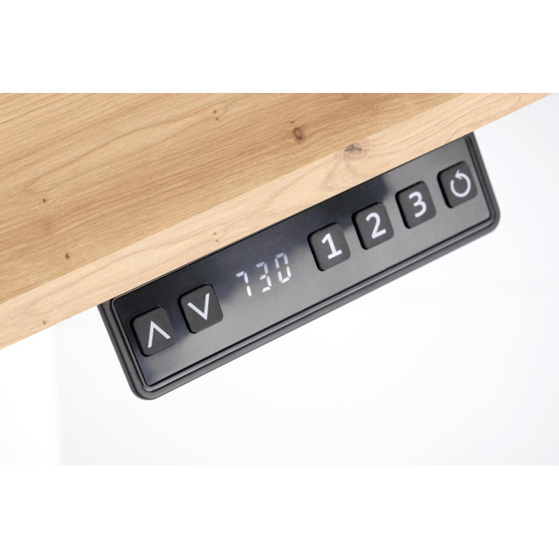 B53 biurko biurko z funkcją regulacji wysokości, dąb artisan / czarny (2p1szt)