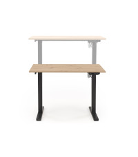 B53 biurko biurko z funkcją regulacji wysokości, dąb artisan / czarny (2p1szt)