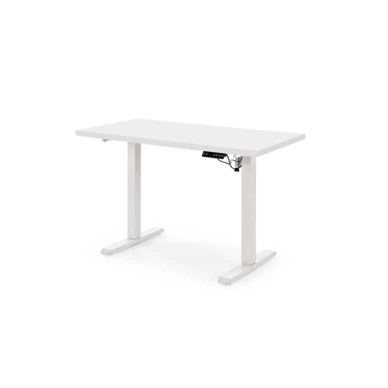 B54 biurko z funkcją regulacji wysokości, blat - biały, stelaż - biały (2p1szt)