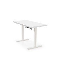 B54 biurko z funkcją regulacji wysokości, blat - biały, stelaż - biały (2p1szt)