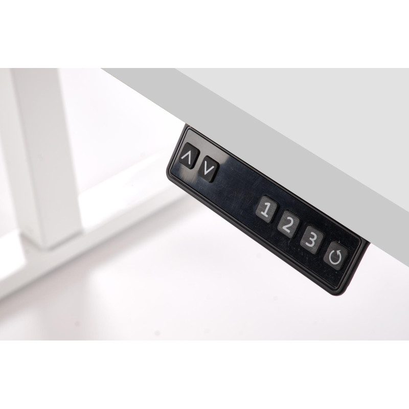 B54 biurko z funkcją regulacji wysokości, blat - biały, stelaż - biały (2p1szt)