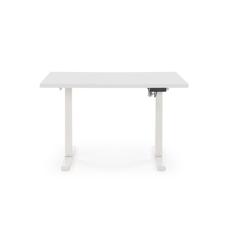 B54 biurko z funkcją regulacji wysokości, blat - biały, stelaż - biały (2p1szt)