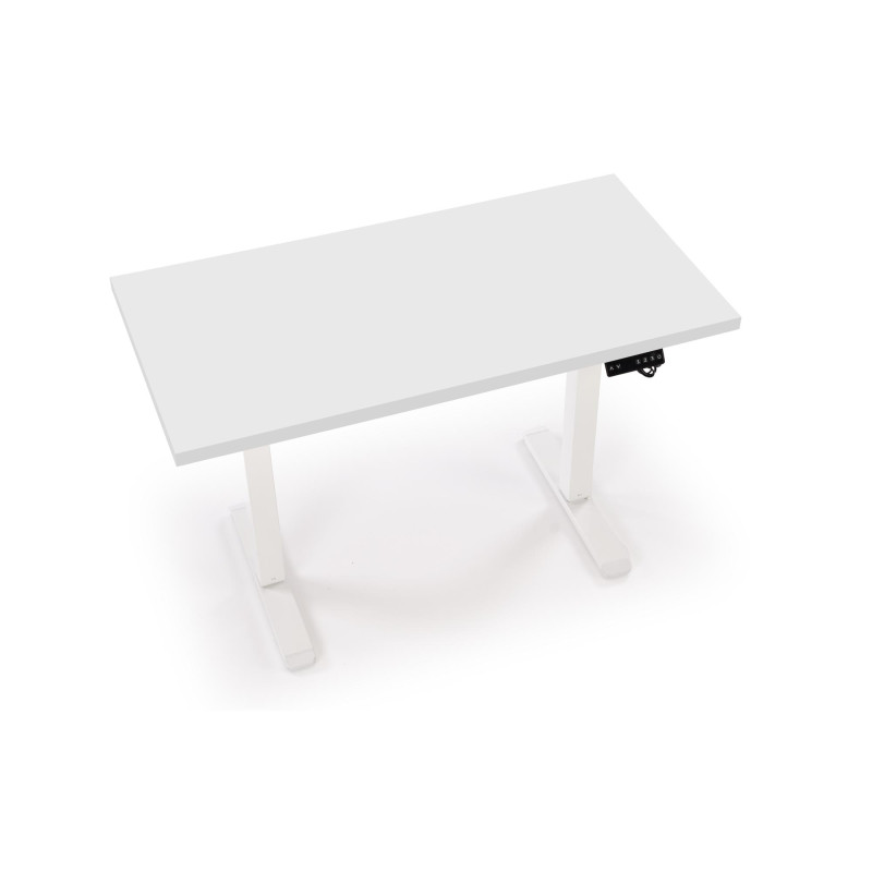 B54 biurko z funkcją regulacji wysokości, blat - biały, stelaż - biały (2p1szt)