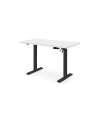 B54 biurko z funkcją regulacji wysokości, blat - biały, stelaż - czarny (2p1szt)