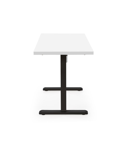 B54 biurko z funkcją regulacji wysokości, blat - biały, stelaż - czarny (2p1szt)
