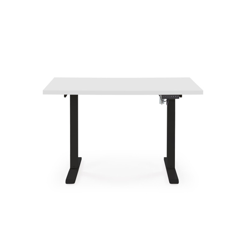 B54 biurko z funkcją regulacji wysokości, blat - biały, stelaż - czarny (2p1szt)