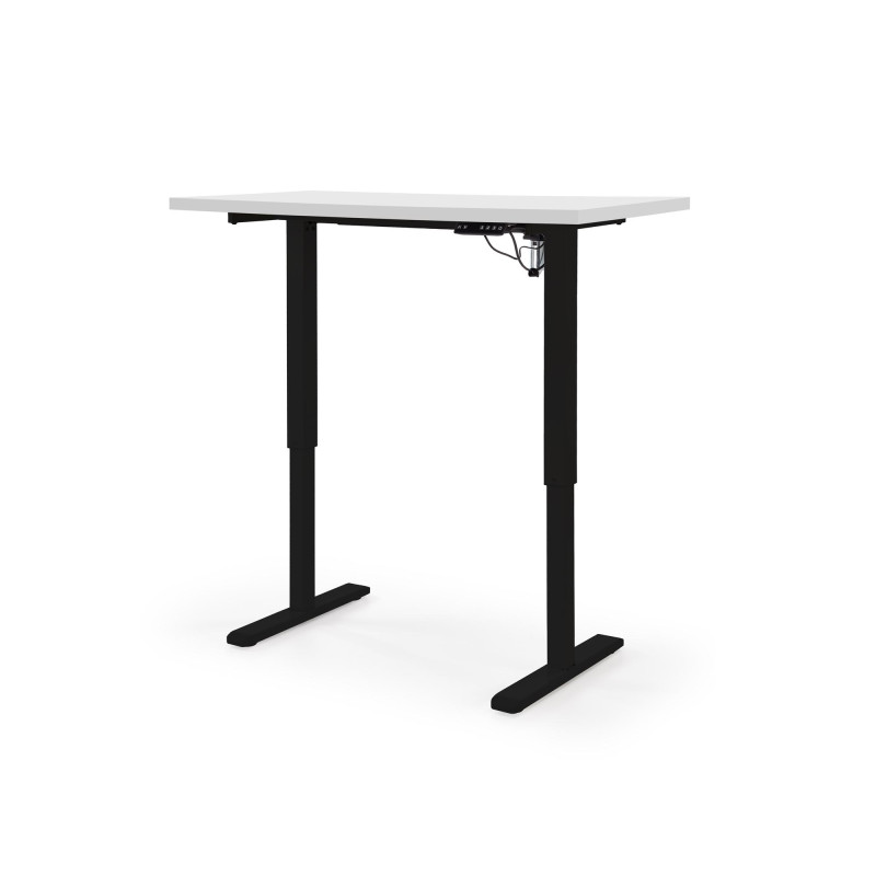 B54 biurko z funkcją regulacji wysokości, blat - biały, stelaż - czarny (2p1szt)