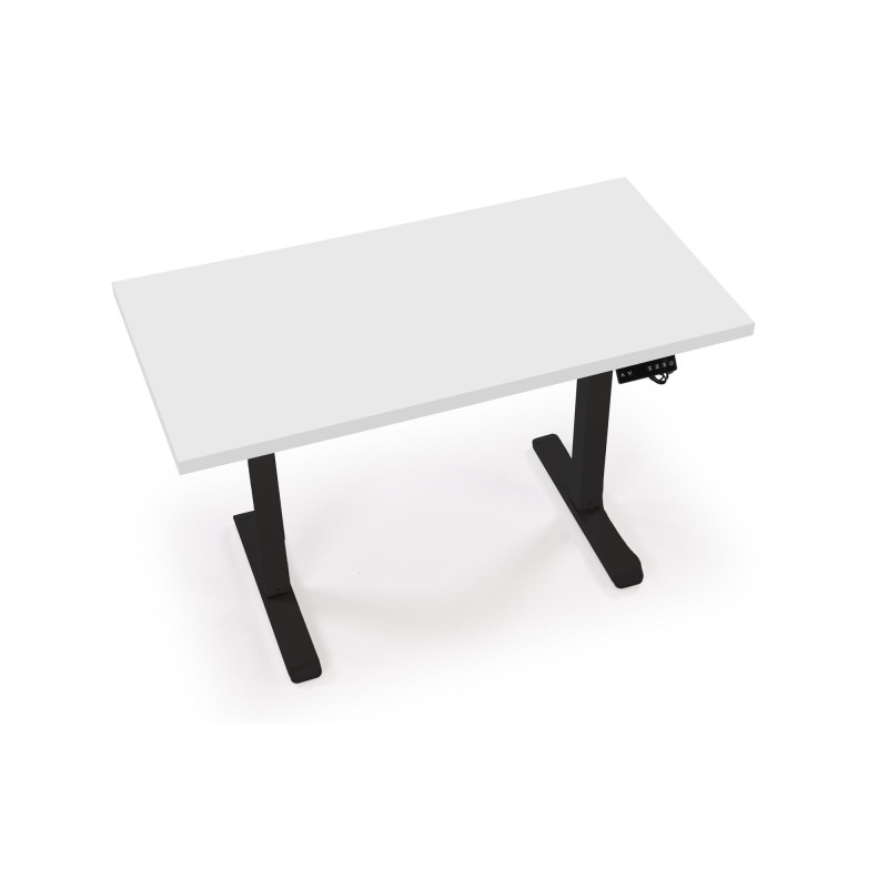 B54 biurko z funkcją regulacji wysokości, blat - biały, stelaż - czarny (2p1szt)