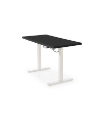 B54 biurko z funkcją regulacji wysokości, blat - czarny, stelaż - biały (2p1szt)