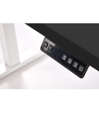 B54 biurko z funkcją regulacji wysokości, blat - czarny, stelaż - biały (2p1szt)