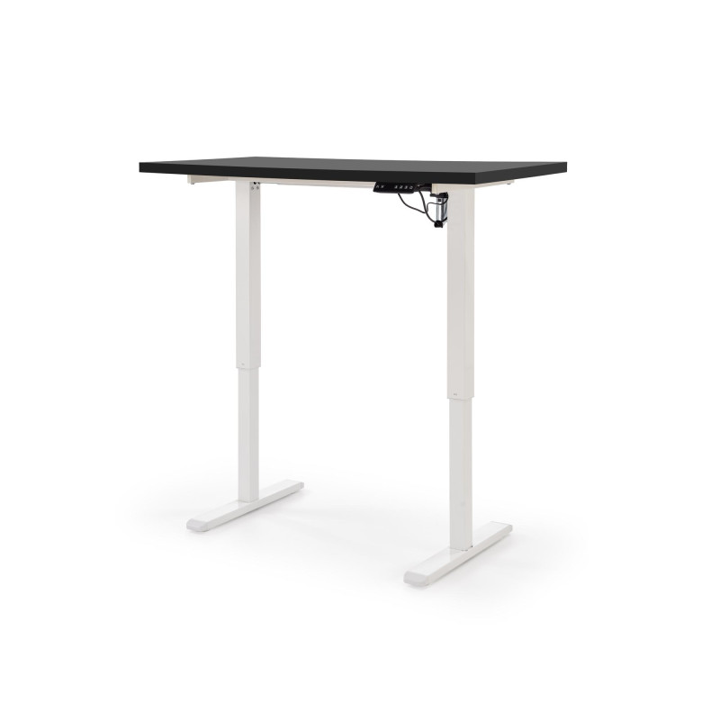 B54 biurko z funkcją regulacji wysokości, blat - czarny, stelaż - biały (2p1szt)