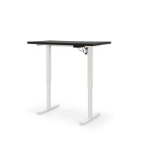B54 biurko z funkcją regulacji wysokości, blat - czarny, stelaż - biały (2p1szt)