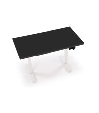 B54 biurko z funkcją regulacji wysokości, blat - czarny, stelaż - biały (2p1szt)