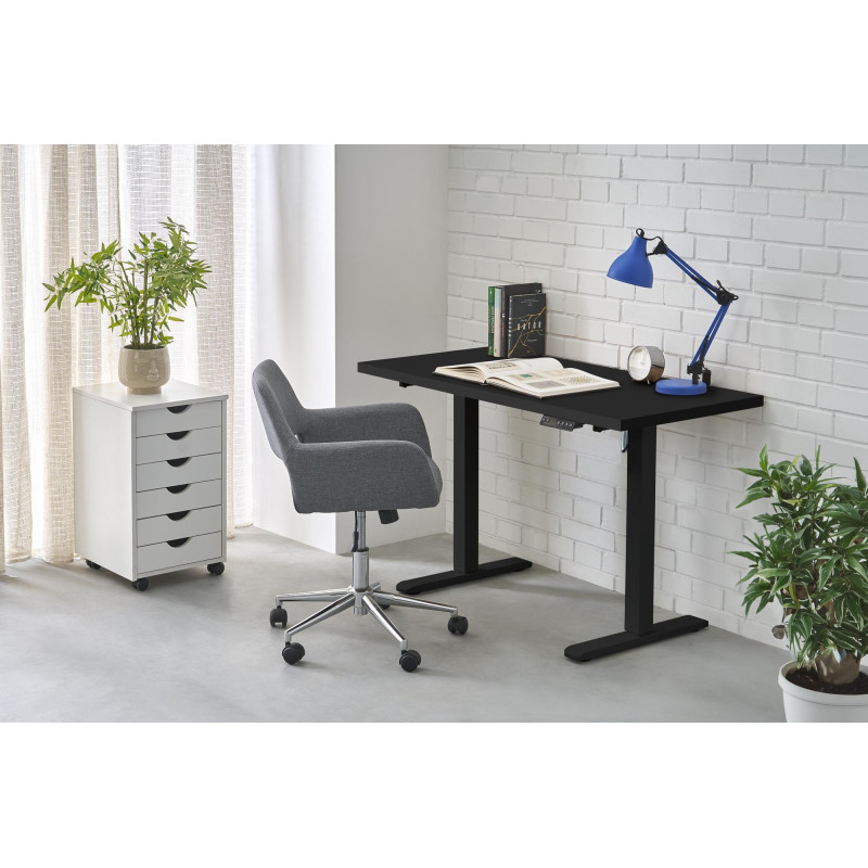 B54 biurko z funkcją regulacji wysokości, blat - czarny, stelaż - czarny (2p1szt)