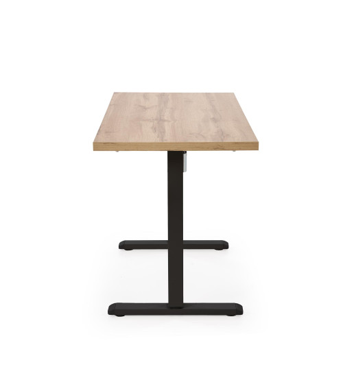 B54 biurko z funkcją regulacji wysokości, blat - dąb artisan, stelaż - czarny (2p1szt)