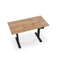 B54 biurko z funkcją regulacji wysokości, blat - dąb artisan, stelaż - czarny (2p1szt)