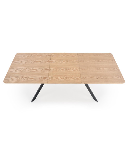 BACARDI stół rozkładany dąb naturalny / czarny (2p1szt)