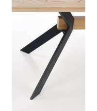 BACARDI stół rozkładany dąb naturalny / czarny (2p1szt)