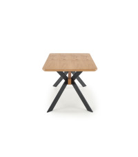 BACARDI stół rozkładany dąb naturalny / czarny (2p1szt)