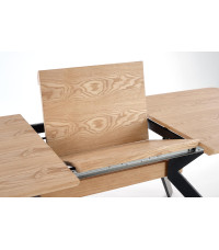 BACARDI stół rozkładany dąb naturalny / czarny (2p1szt)