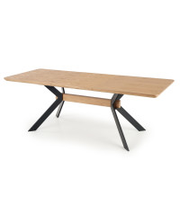 BACARDI stół rozkładany dąb naturalny / czarny (2p1szt)