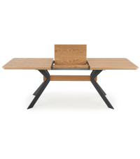 BACARDI stół rozkładany dąb naturalny / czarny (2p1szt)