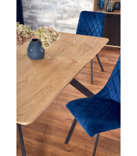 BACARDI stół rozkładany dąb naturalny / czarny (2p1szt)