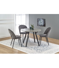 BALROG OKRĄGŁY stół, stelaż - czarny, blat- jasny popiel (2p1szt)