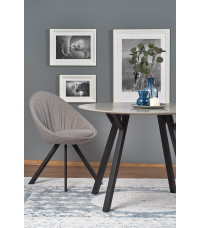 BALROG OKRĄGŁY stół, stelaż - czarny, blat- jasny popiel (2p1szt)