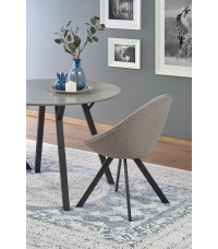 BALROG OKRĄGŁY stół, stelaż - czarny, blat- jasny popiel (2p1szt)