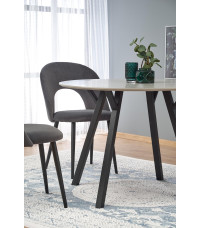 BALROG OKRĄGŁY stół, stelaż - czarny, blat- jasny popiel (2p1szt)