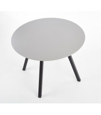 BALROG OKRĄGŁY stół, stelaż - czarny, blat- jasny popiel (2p1szt)