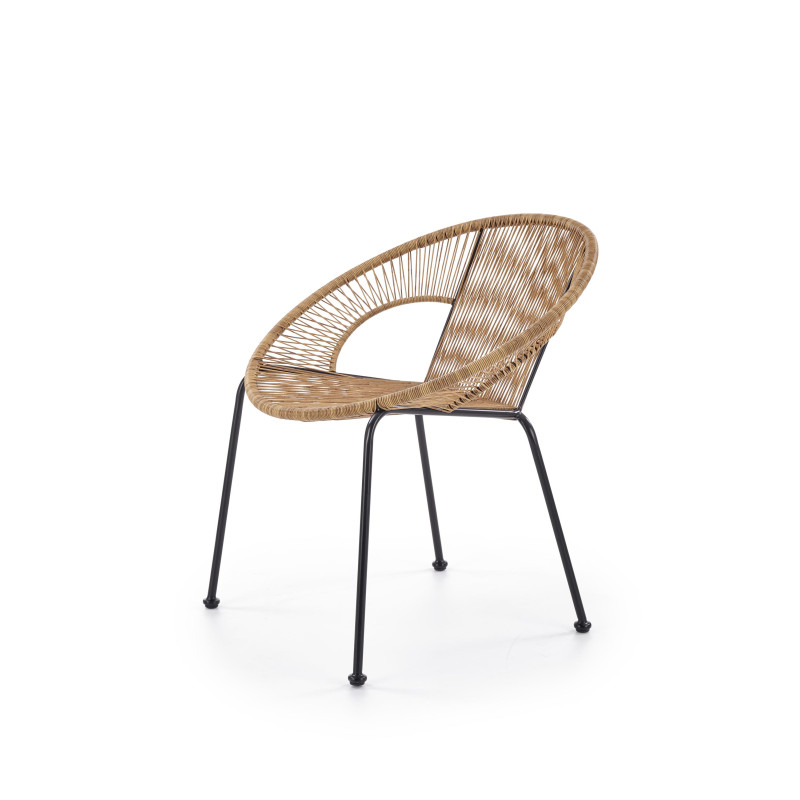BARI fotel rattanowy naturalny / czarny (1p1szt) BARI fotel rattanowy naturalny / czarny (1p1szt)